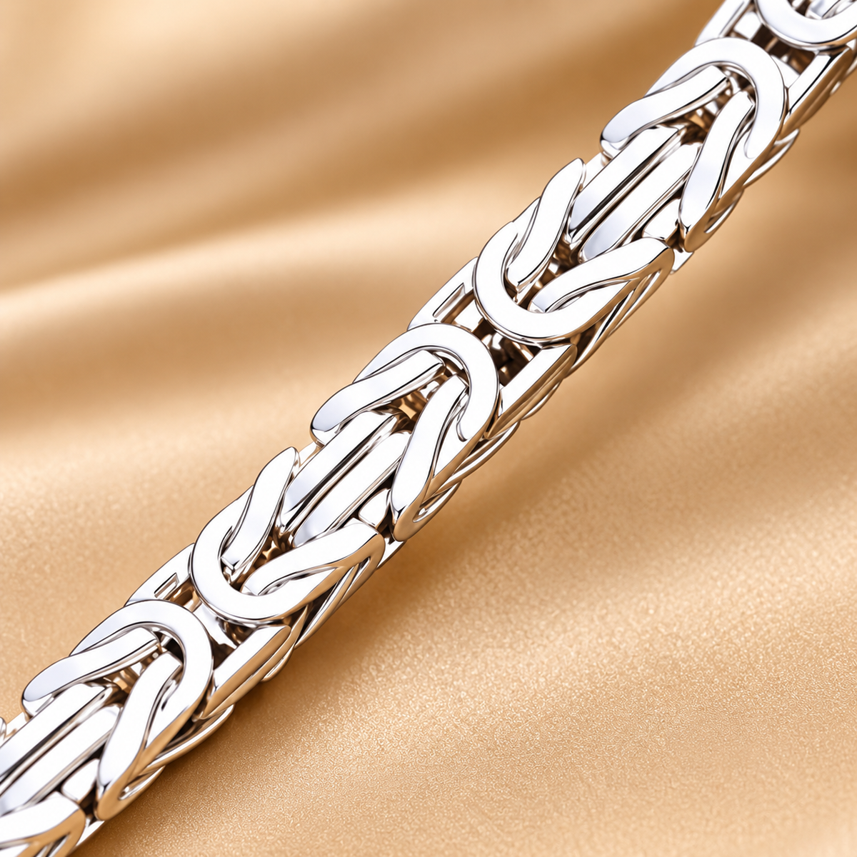 Kejsarlänk i silver – 60 cm