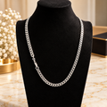 Pansarhalsband i silver – 50 cm