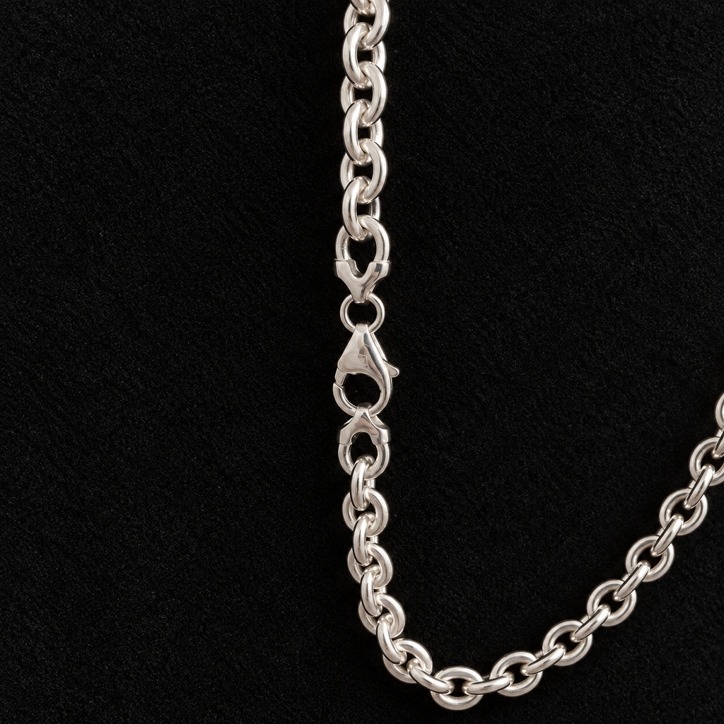 Halsband med kraftig rund ankarlänk