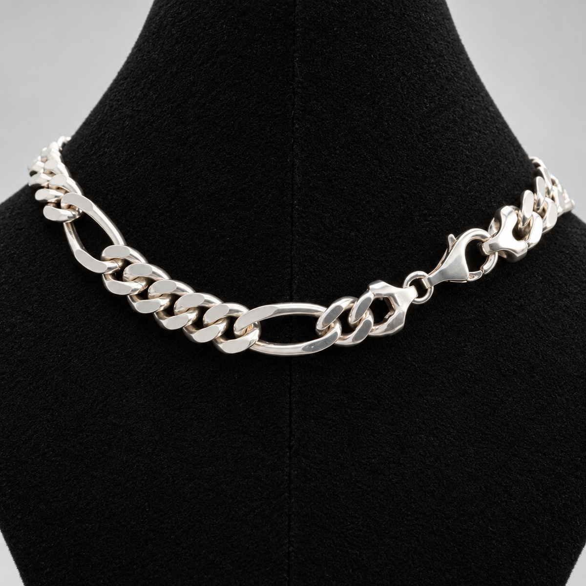 Kraftigt Figarohalsband i 925 sterlingsilver