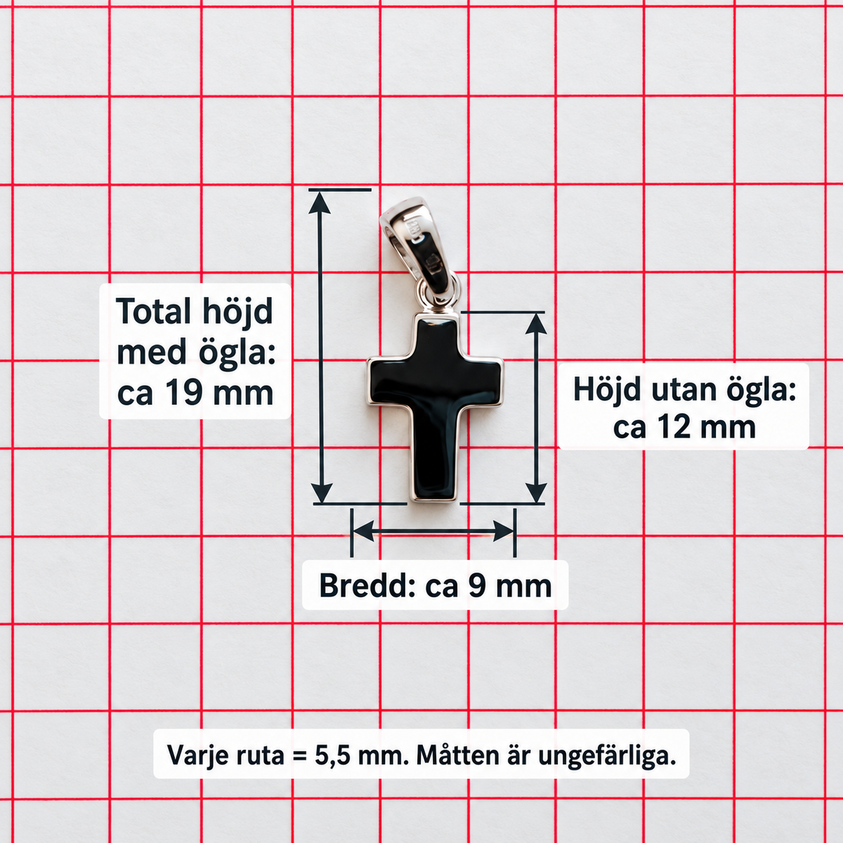 Litet kors i 925 sterling silver