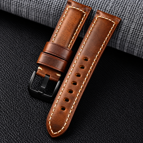 Äkta klockarmband i kalvskinn
 Ljusbrunt. Mörkbrunt. Svart